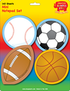 Mini Notepad Set - Sports - Creative Shapes Etc.
