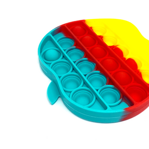 Silicone Bubble Push Pop it Fidget Toy Rainbow Apple (2 chosen - Creative Shapes Etc.