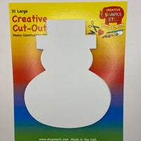 Large Single Color Cut-Out - Snowman - Creative Shapes Etc.